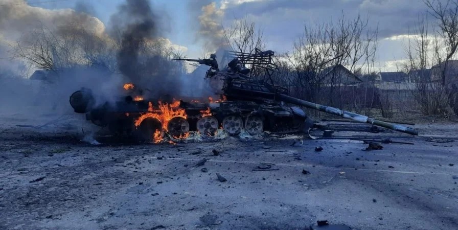 Russische Truppen saßen in der Nähe der Stadt Butscha (Kyjiw Gebiet) in der Falle