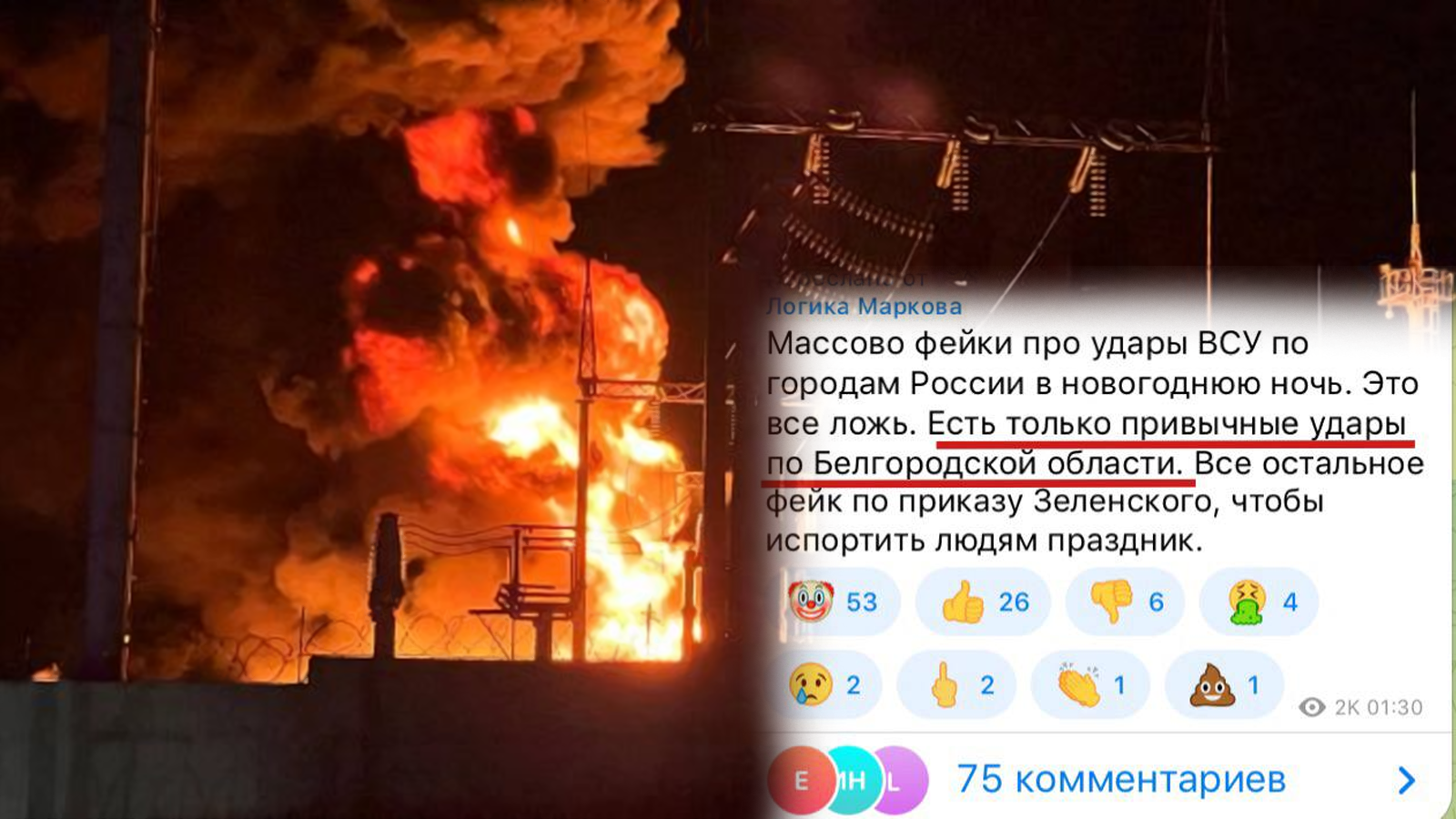 Еволюція російської пропаганди від «ми Україну переможемо за два дні» до «звичні удари по Білгородській області»