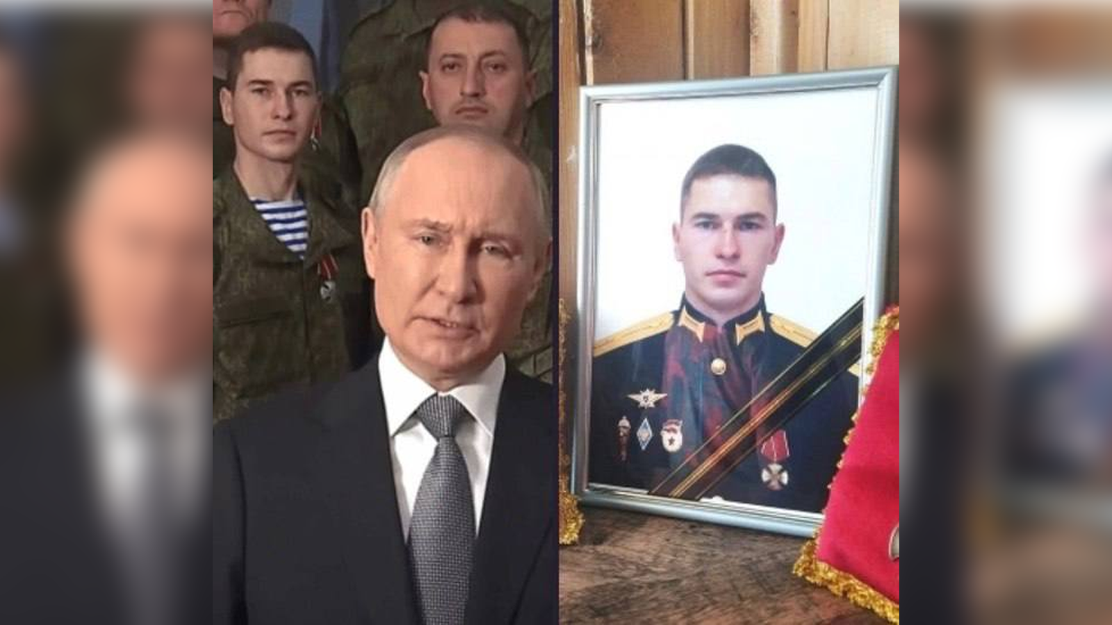 Солдата, который стоял за спиной Путина в новогоднем обращении, похоронили