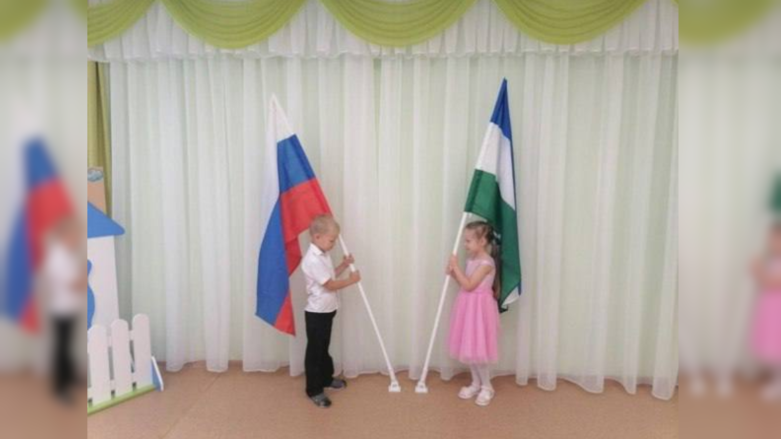 У Башкортостані тепер щоранку в дитсадках підніматимуть прапори РФ та РБ, а також співатимуть два гімни